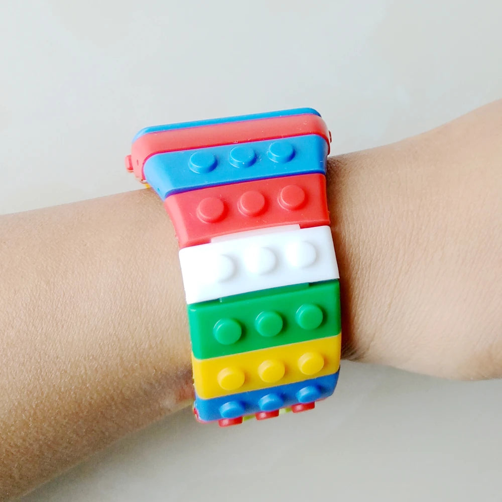 SHHORS Building Blocks Plastic Waterproof Sport Digital Watches