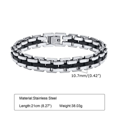 Vnox Stylish Strap Chain Bracelets