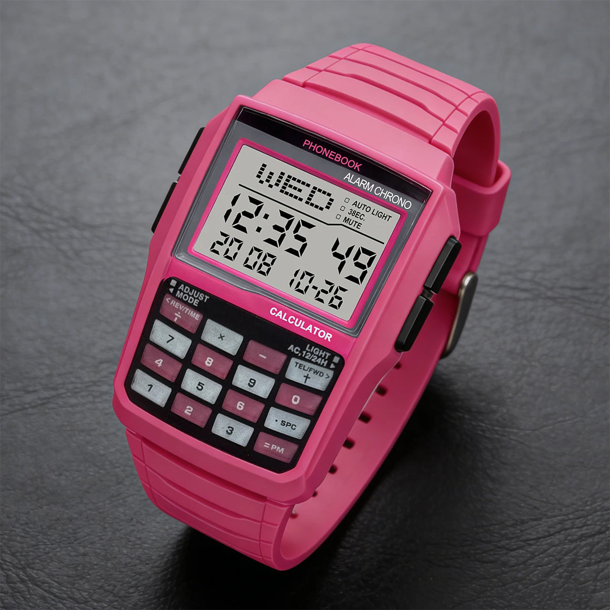 Digital Square Retro Student Calculator Multi Functional LED Night Light Electronic Digital Watch