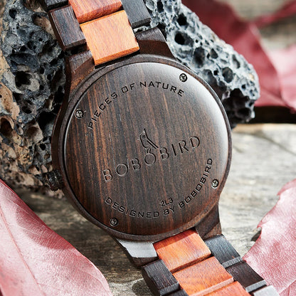 BBRD Leaf Dial Wooden Wristwatch