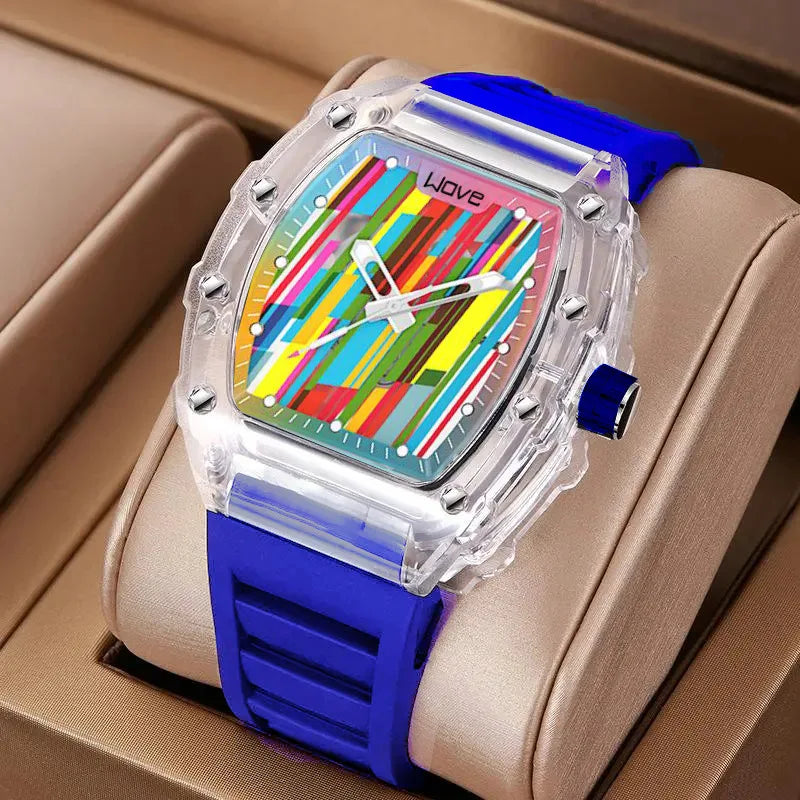 Quartz Transparent Concept Shock Resistant Case Showcases Vibrant Multi Color Design