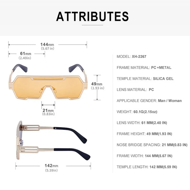 Steampunk Vintage Retro Sunglasses