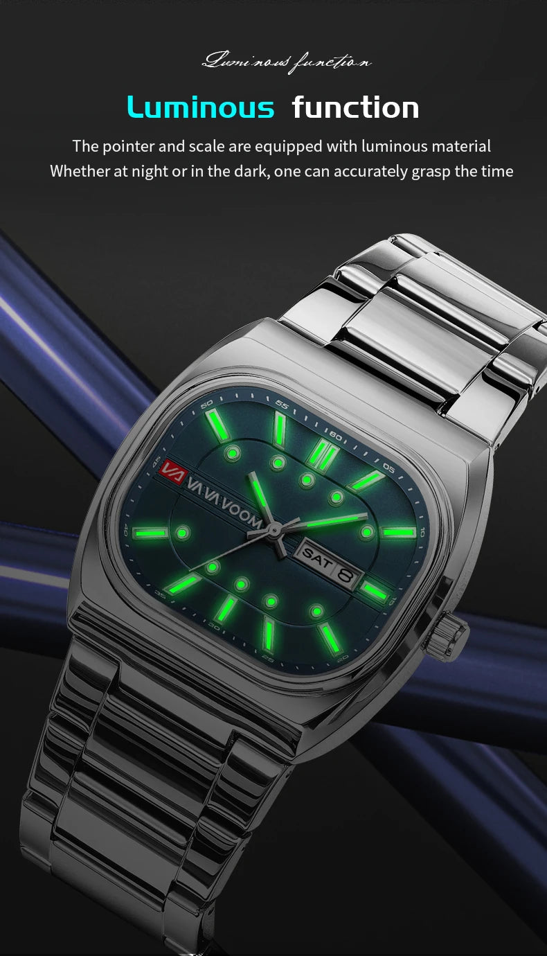 Voom Square Analog Diving Series Steel Watch