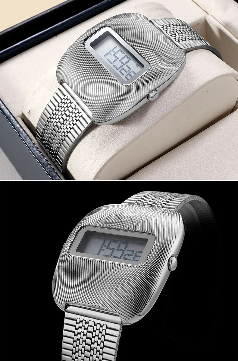 Oval Design Digital Wristwatch