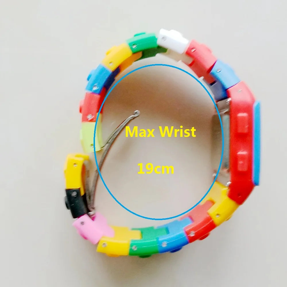 SHHORS Building Blocks Plastic Waterproof Sport Digital Watches