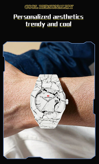 Concept Original  40mm Marble Pattern Dial Quartz Watch Movement with Night Light