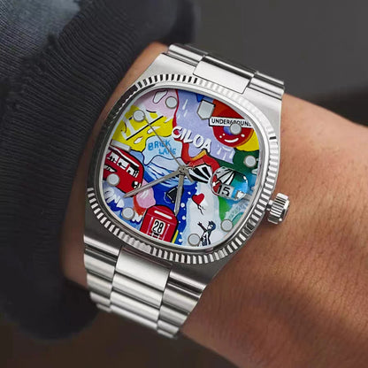 Cilo Square Silver Freestyle Watch