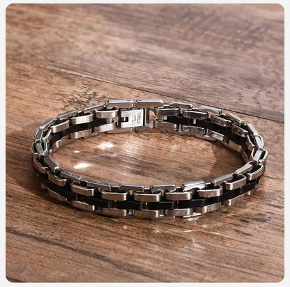 Vnox Stylish Strap Chain Bracelets