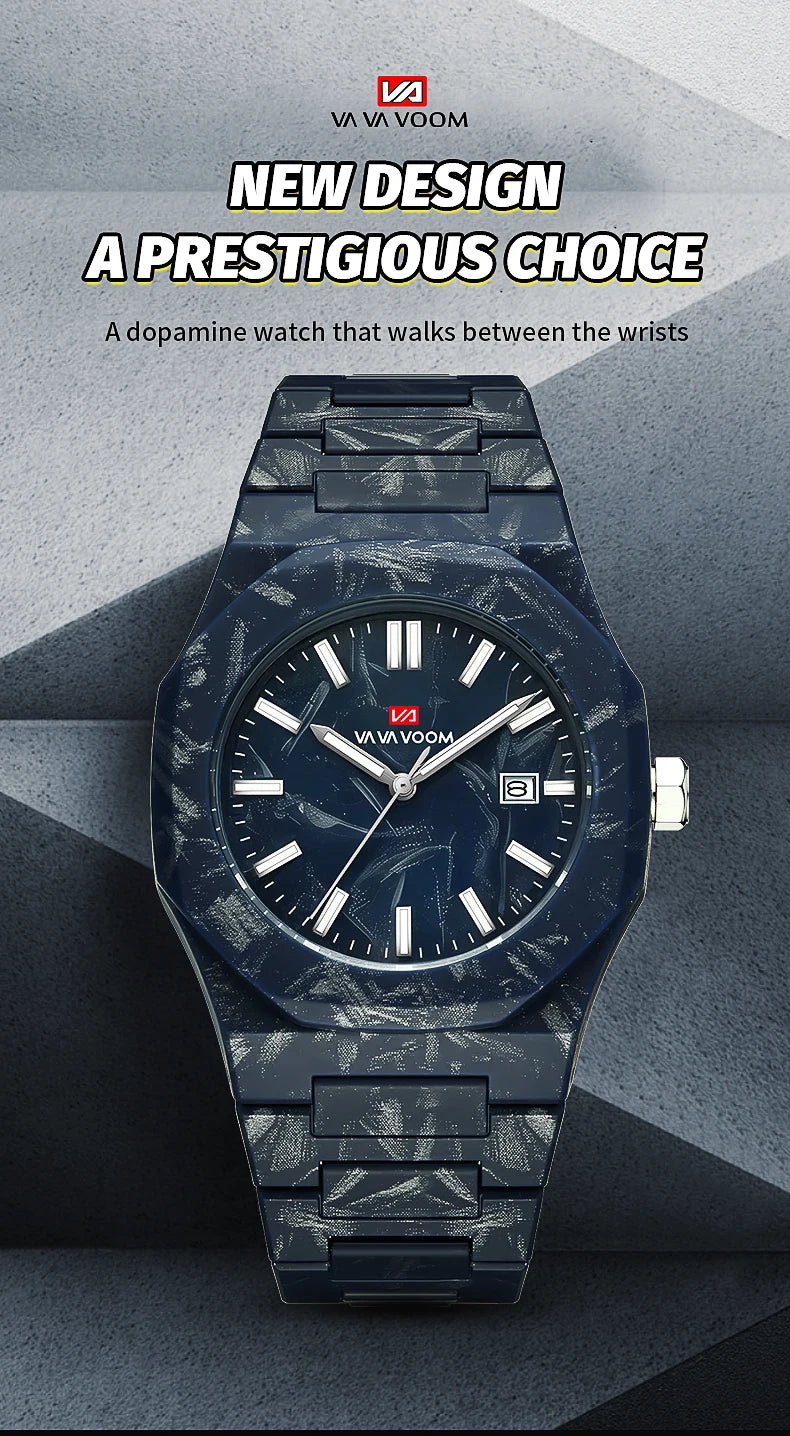 Concept Original  40mm Marble Pattern Dial Quartz Watch Movement with Night Light
