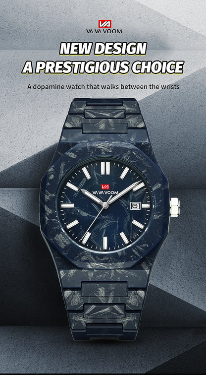 Concept Original  40mm Marble Pattern Dial Quartz Watch Movement with Night Light