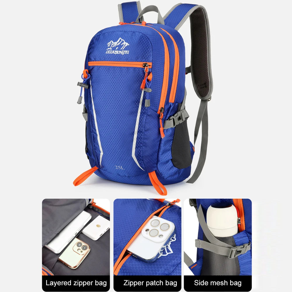 25L Lightweight Waterproof Hiking Hydration Backpack, Breathable Unisex Daypack for Cycling Climbing Camping Travel