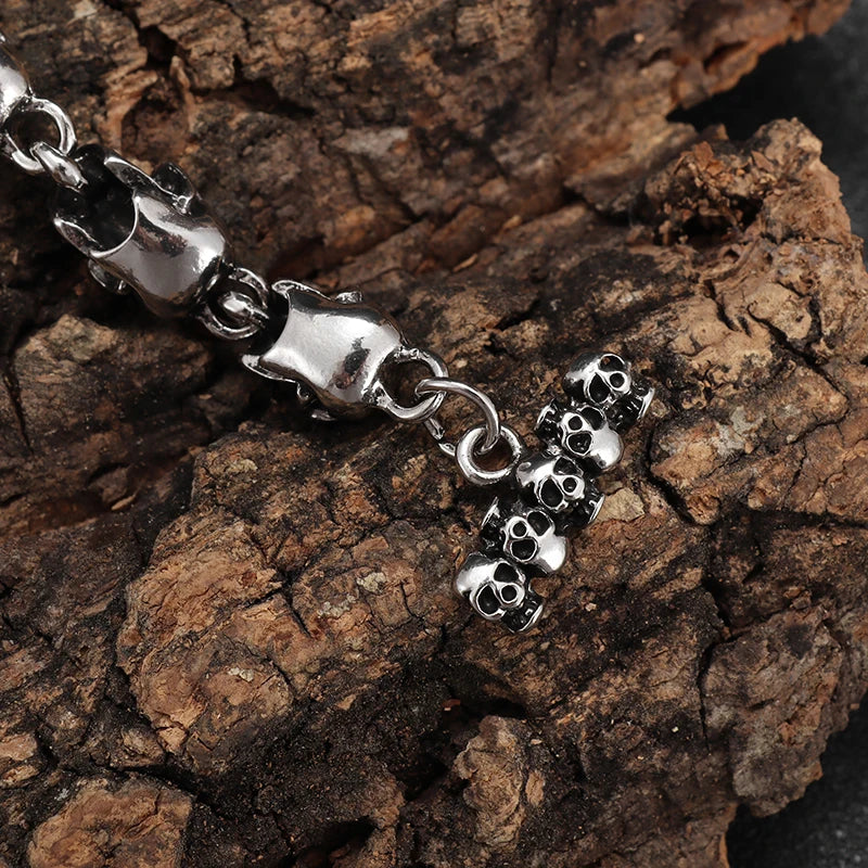 Men\'s Retro Gothic Skull Bracelet Fashionable Cool Street Party Bangles Jewelry Gift