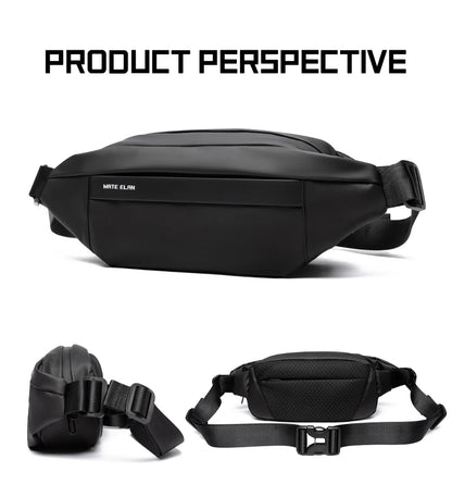 Waterproof Chest Bag, Solid Crossbody Bag for Travel & Sports
