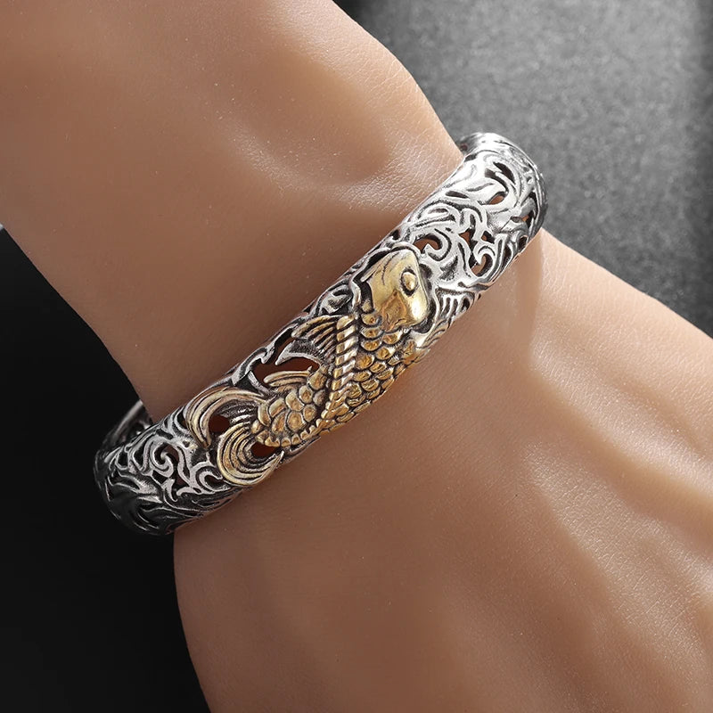 Men\'s Retro Gothic Skull Bracelet Fashionable Cool Street Party Bangles Jewelry Gift