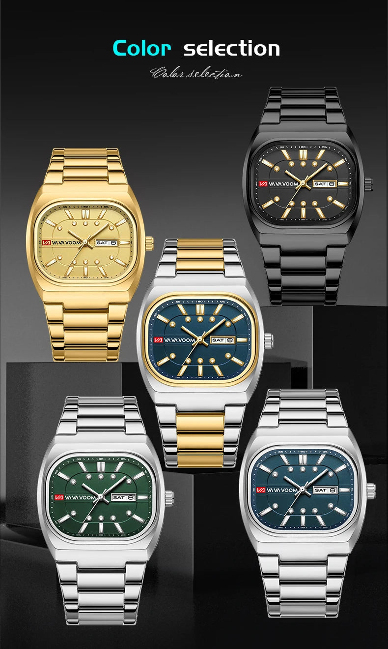 Voom Square Analog Diving Series Steel Watch