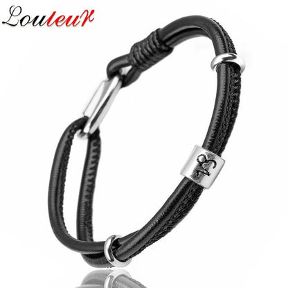Genuine Constellation 12 Zodiac Signs Leather Bracelet